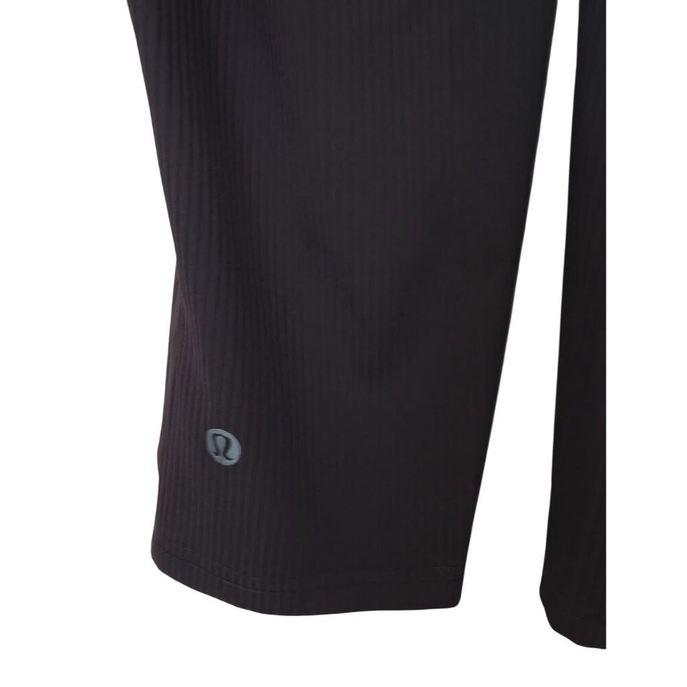 Lululemon Base Pace High-Rise Black Ribbed Nulux Athletic Tights Leggings Sz 4 - Picture 6 of 9